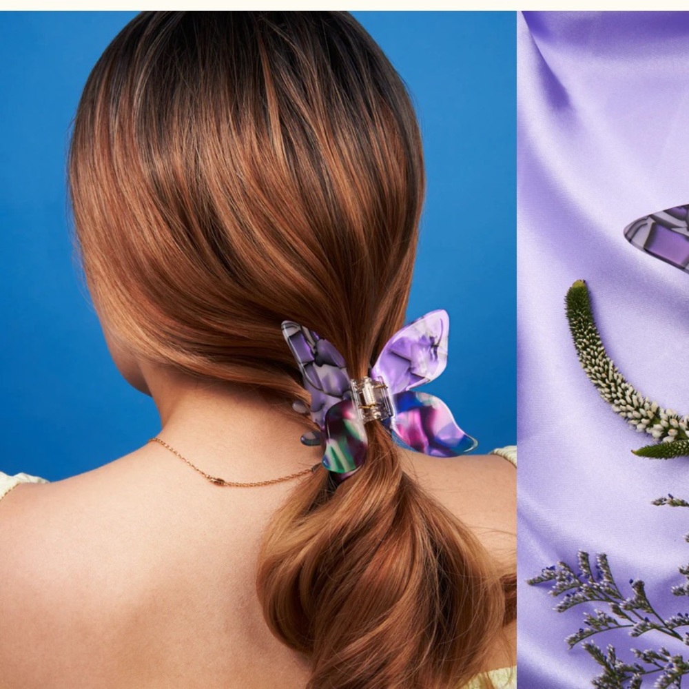 MLE Butterfly claw clip - purple large size